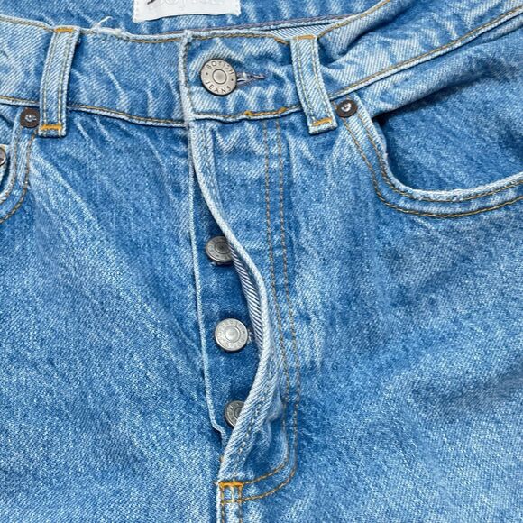 Boyish Jeans Size 26 The Billy High Rise Skinny Distressed Raw Hem Light Wash - Picture 5 of 11